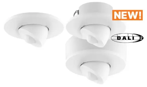 [86458670-INT-W16-ZD] DALI-2 CS Integration, Instance mode, PIR 12m/Light, traffic white RAL9016, ceiling